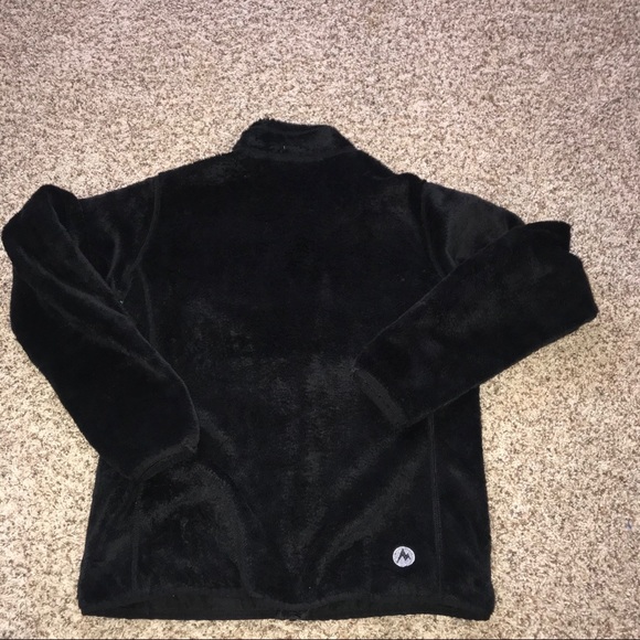 Women’s Marmot Black Furry Jacket, Size La… - Picture 6 of 8